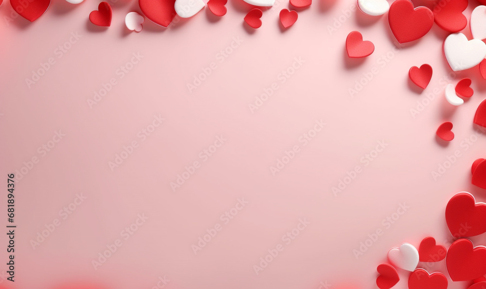 valentine background template with copy space for text