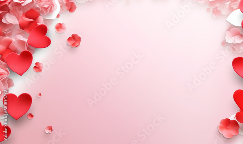 valentine background template with copy space for text