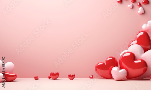 valentine background template with copy space for text