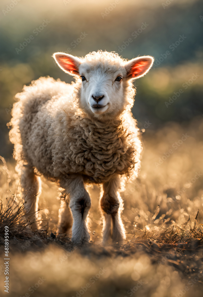 Fototapeta premium sheep in a field