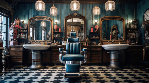 Nostalgia Meets Unconventional Barbershop, The Uniquely Decorated Room of a Retro and Eccentric Barbershop