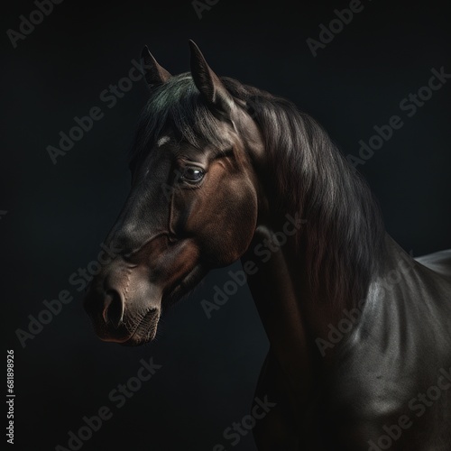 Portrait of a majestic Horse