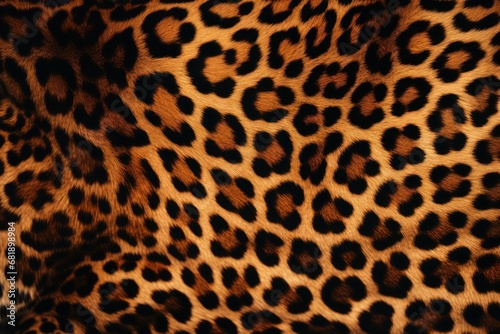 Intricate Leopard fur banner texture. Skin fabric print. Generate Ai