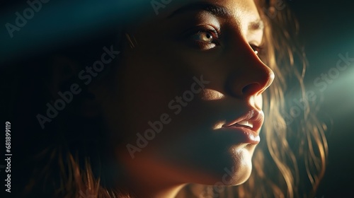 Close up portrait of an attractive woman 