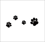 dog footprint concept design logo