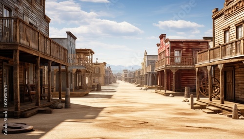 Sunny Day on a Quiet Western Film Set
