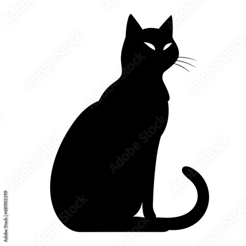 Wallpaper Mural A silhouette of a black cat, Scary Cat Vector isolated on a white background Torontodigital.ca