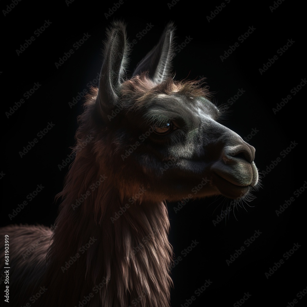 Portrait of a majestic Llama