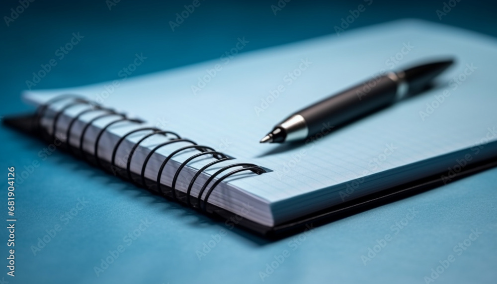 Blank page on spiral notebook, waiting for creative ideas generated by AI Blank page on spiral notebook, waiting for creative ideas generated by AI