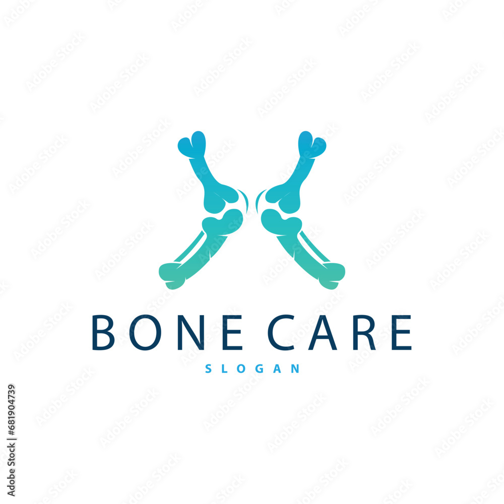 Minimalist Bone Health Logo Illustration Template Design Minimalist Bone Health Logo Illustration Template Design