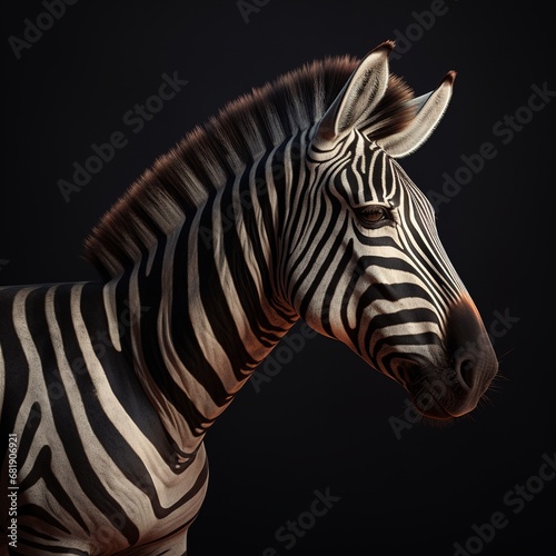 Portrait of a majestic Zebra © somsong