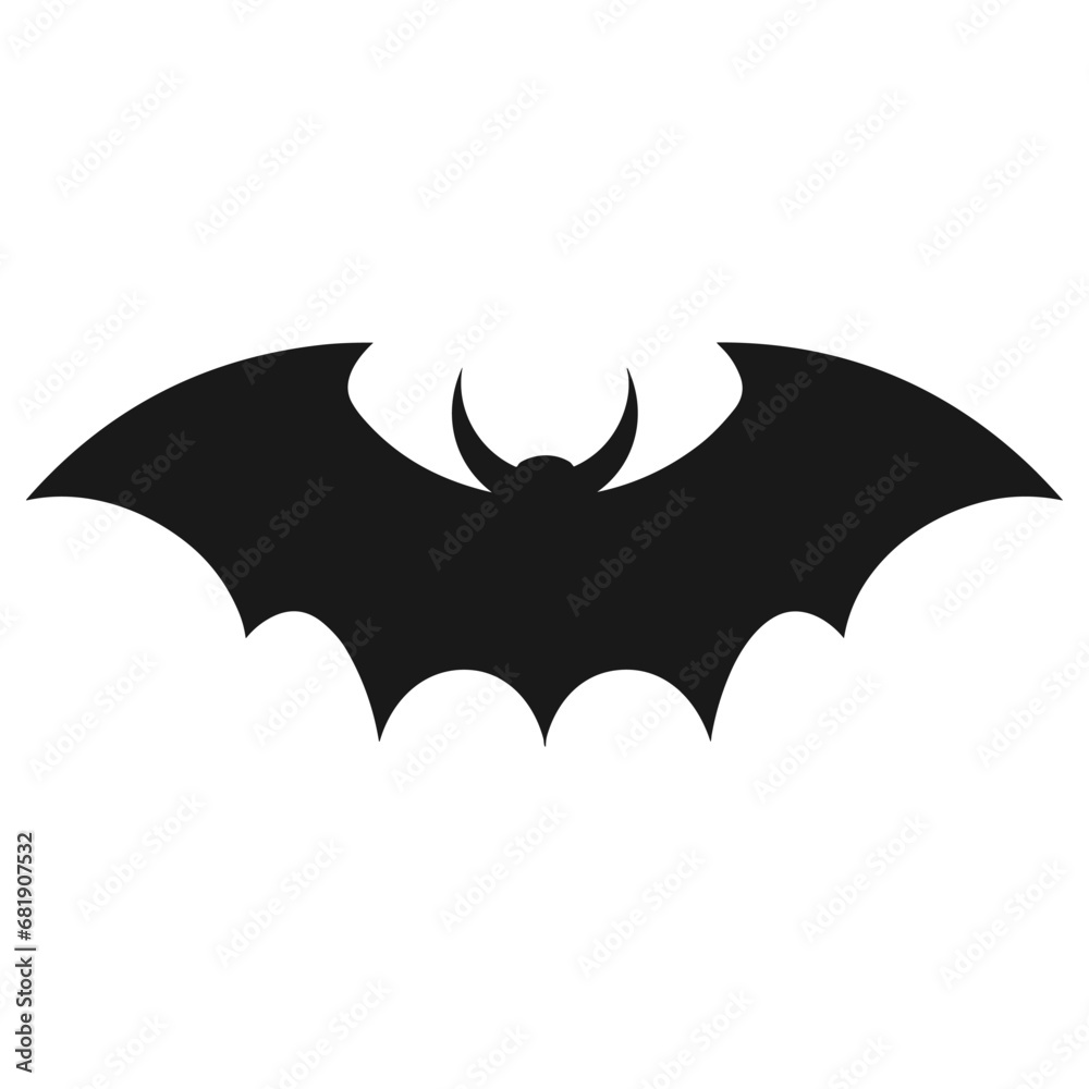 Vampire vector isolated on a white background, A silhouette of Bat flying Vampire vector isolated on a white background, A silhouette of Bat flying