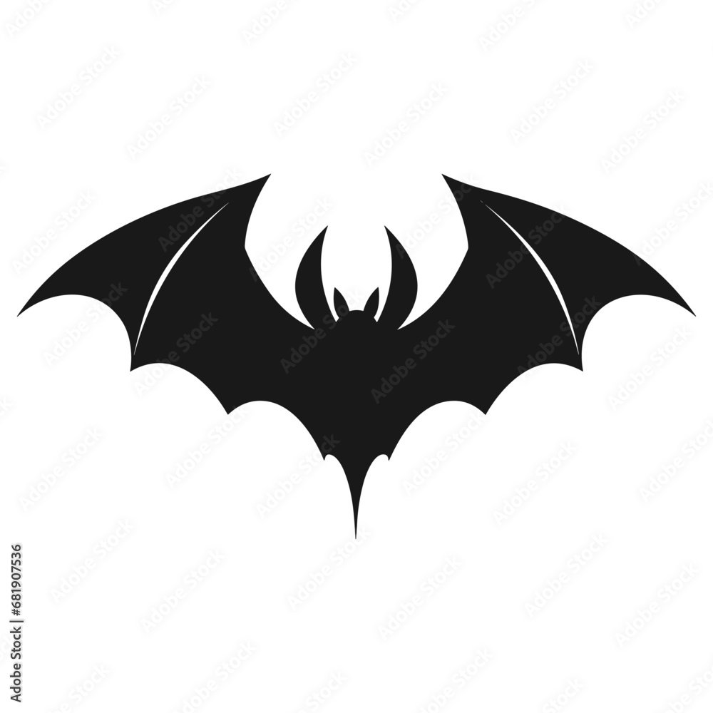 Vampire vector isolated on a white background, A silhouette of Bat flying Vampire vector isolated on a white background, A silhouette of Bat flying