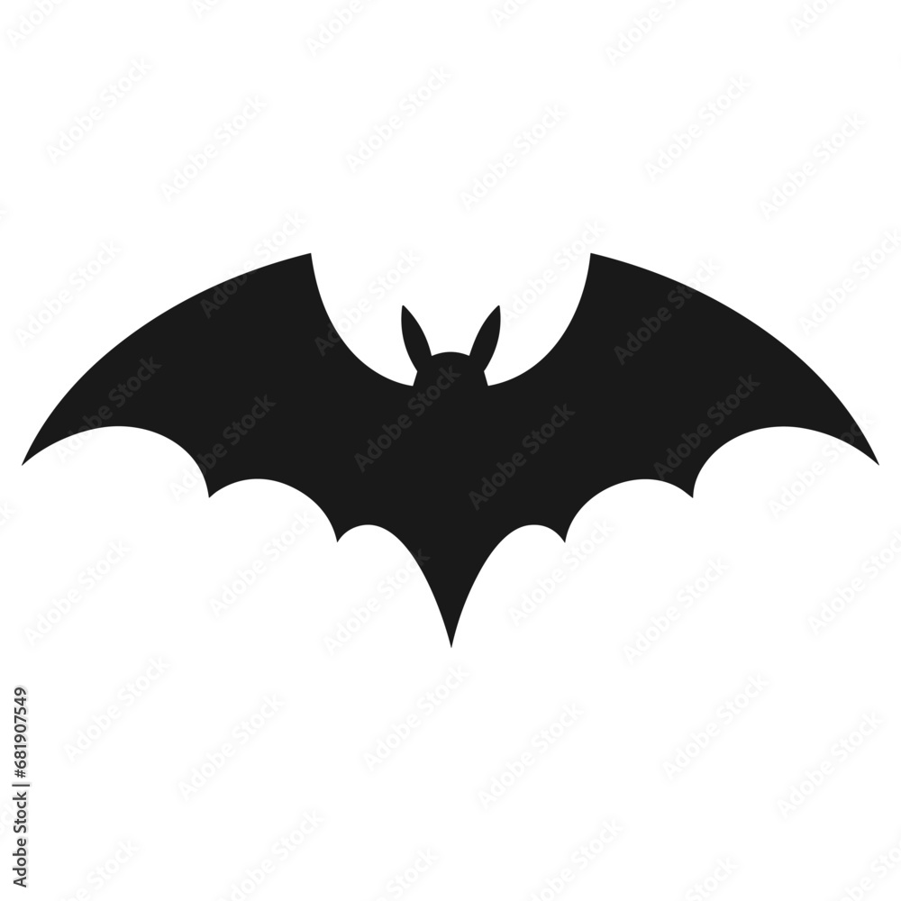 Vampire vector isolated on a white background, A silhouette of Bat flying Vampire vector isolated on a white background, A silhouette of Bat flying