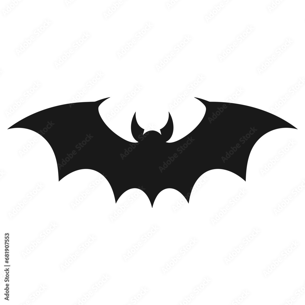 Vampire vector isolated on a white background, A silhouette of Bat flying Vampire vector isolated on a white background, A silhouette of Bat flying