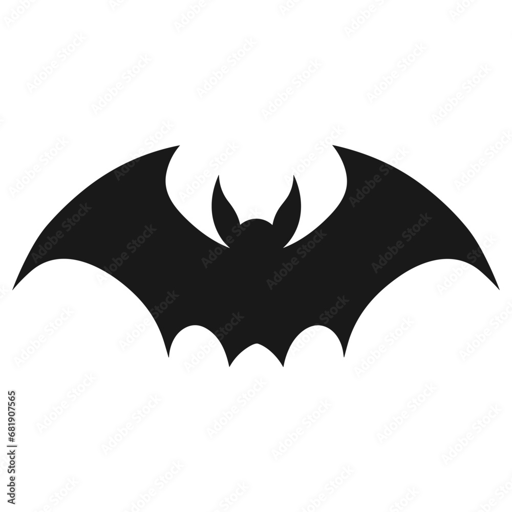 Vampire vector isolated on a white background, A silhouette of Bat flying Vampire vector isolated on a white background, A silhouette of Bat flying