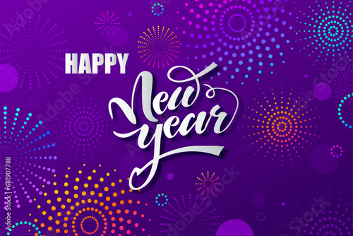  Happy New Year 2023 new elegant style shining sparkle greeting card