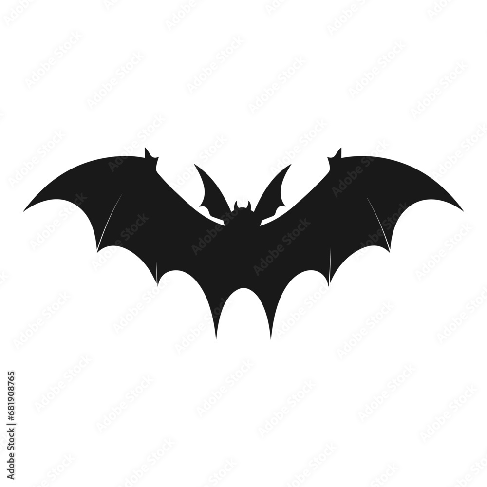Vampire vector isolated on a white background, A silhouette of Bat flying Vampire vector isolated on a white background, A silhouette of Bat flying
