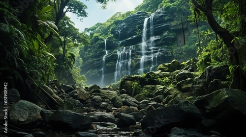 waterfall in the jungle