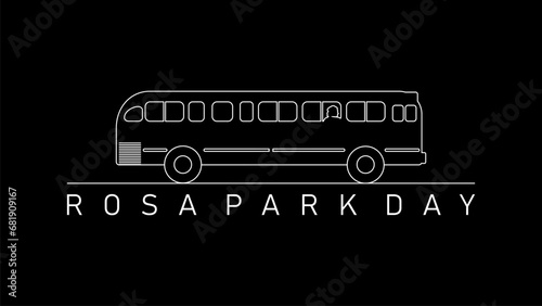 rosa park day bus design vector