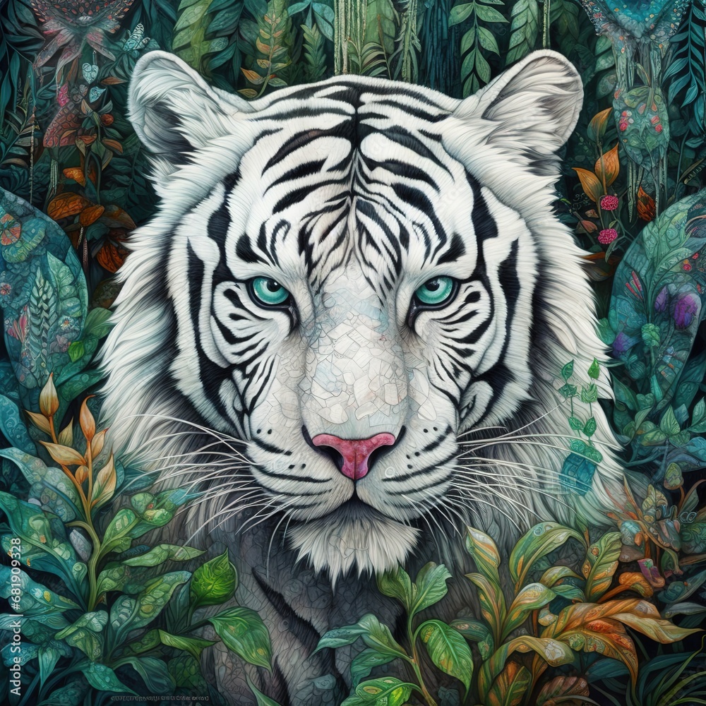 white tiger in the forest white tiger in the forest