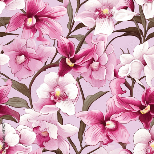 Boho orchid pattern for a relaxed vibe