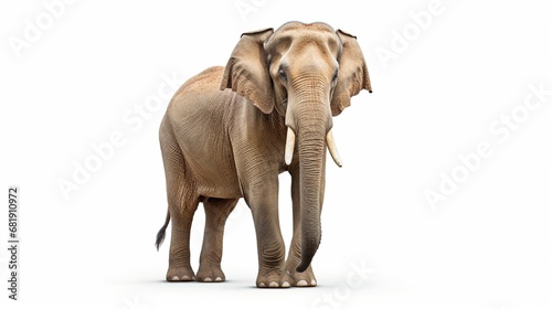 emale asia elephant isolated on white background
