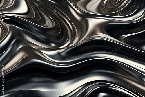 Liquid steel hot. Chrome water pouring. Generate Ai