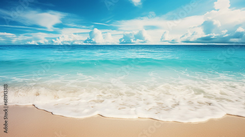 abstract beautiful sandy beaches background with crystal clear waters of the sea and the lagoon