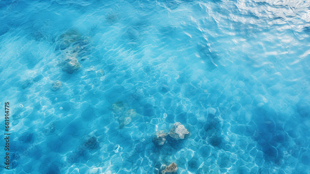 aerial view of clear blue sea surface