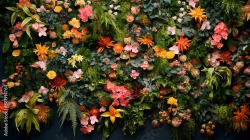Flower plant wall