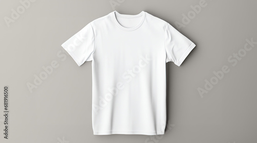 Blank T-Shirt Mockup Hanging Gracefully on the Wall, Awaiting Your Imagination to Unleash Endless Creativity in the World of Fashion and Design