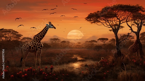 Giraffes and The Landscape