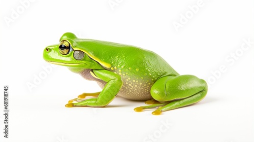 Green Frog isolated on white