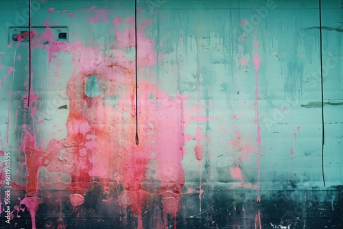 Urban wall with abstract pink graffiti, blending street art vibes with contemporary textures for creative projects.