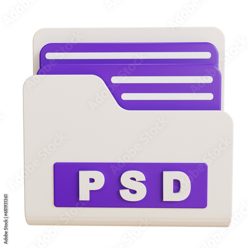 3D Rendering FIle Icon Object