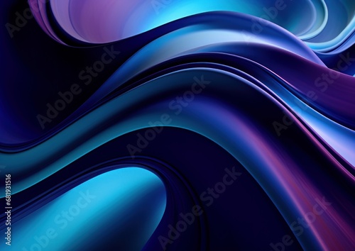 Fluid abstract waves in vibrant blue and purple hues, ideal for dynamic digital backgrounds or contemporary graphic designs.