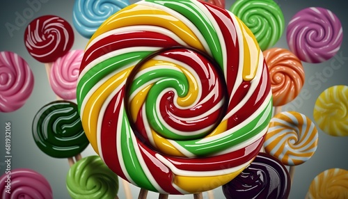 Lollipop background abstract food confectionery dessert candy circle colours colourful confection delicious favor red snack spiral striped sugar sugary sweet swirl tasty yellow deliciously square