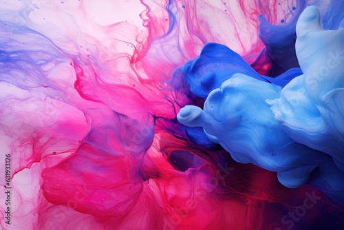 Ethereal blue and pink smoke patterns, perfect for abstract art, creative backgrounds, or inspiration for design.