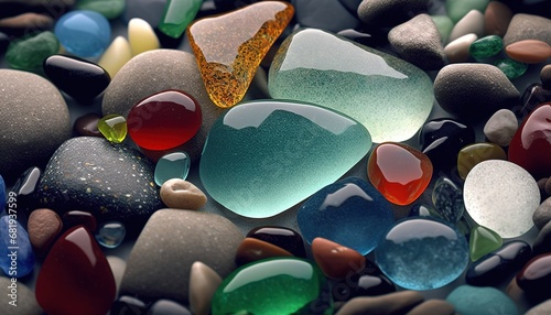 glass stones background abstract glasses shape breakage detail colored baltic beach bit broken clean closeup colours coloured colourful conceptual crystal decoration diversity droplet glassware photo