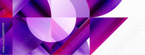 Minimalist marvel - squares and circles unite in harmonious geometry. Muted tones weave serene backdrop where structured tiles form dance of timeless elegance, epitomizing modern simplicity