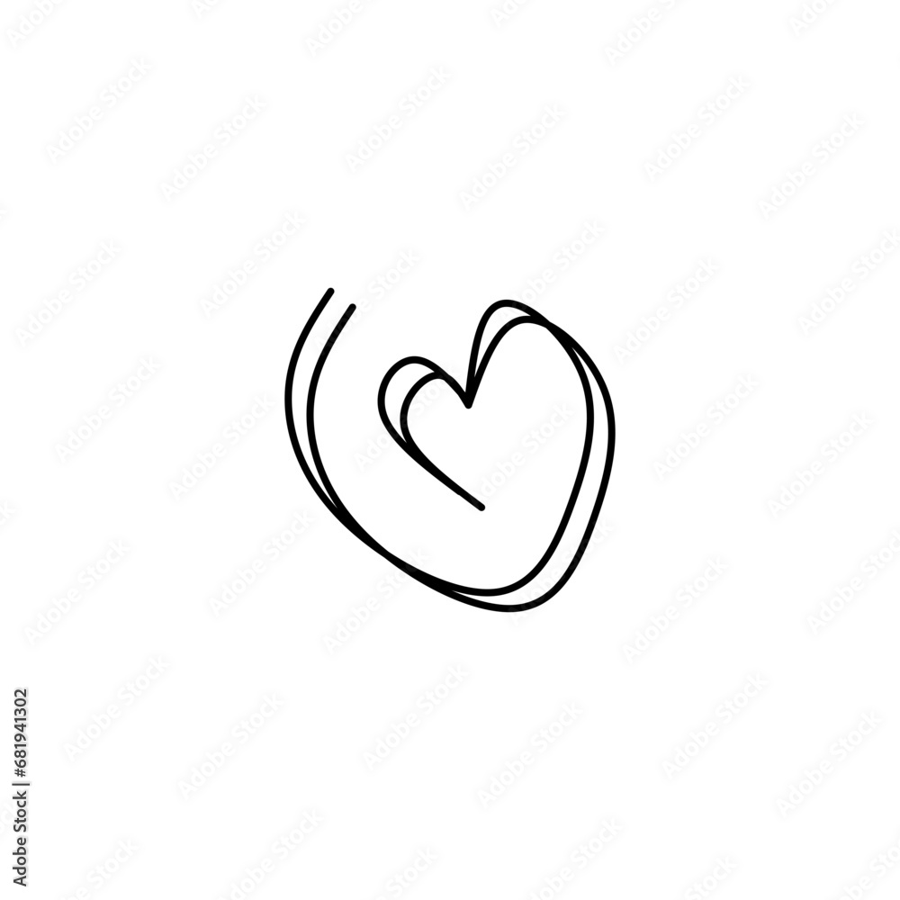 Heart Sketch Outline