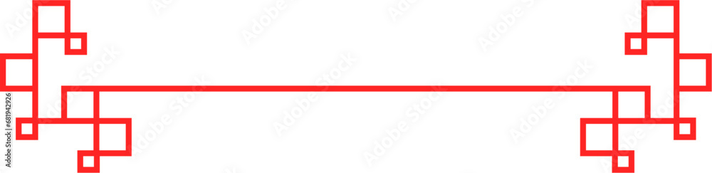 Asian Simple Border Illustration Isolated Background
