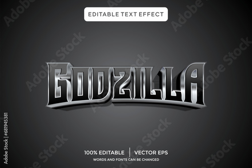 godzilla 3D text effect template
