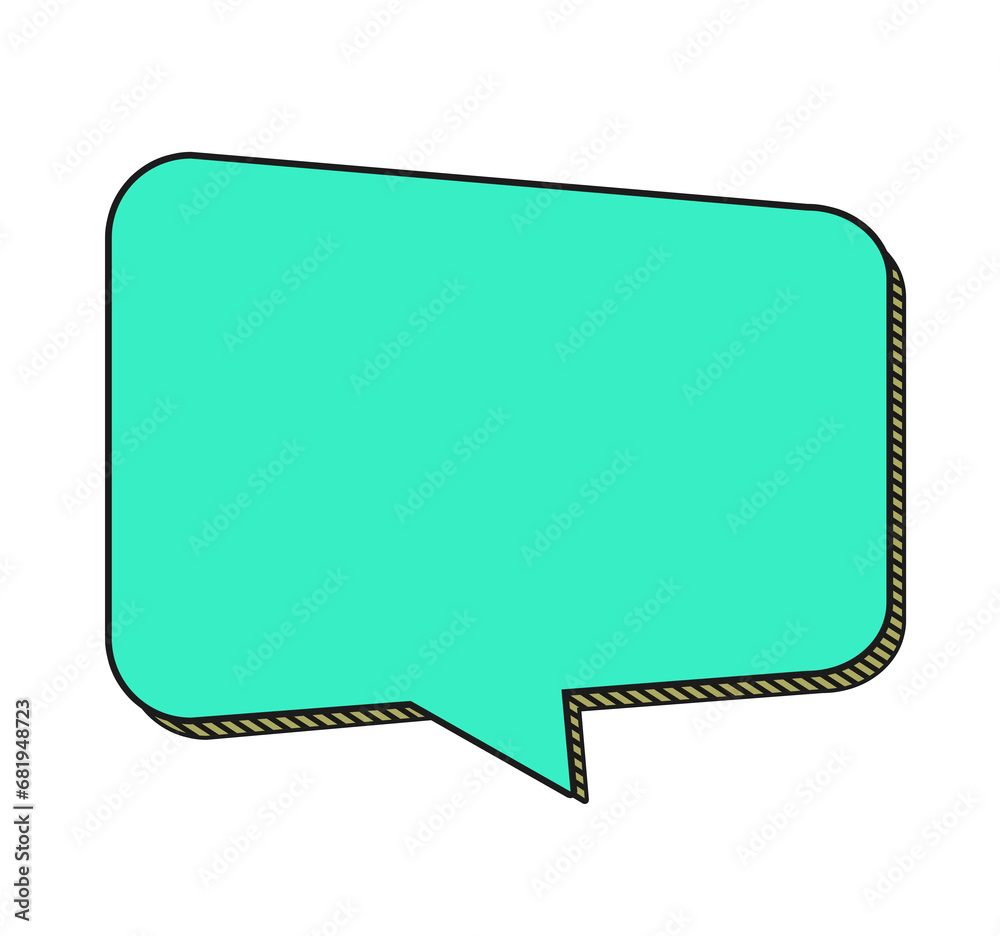 Retro sticker box chat pop art style 90s