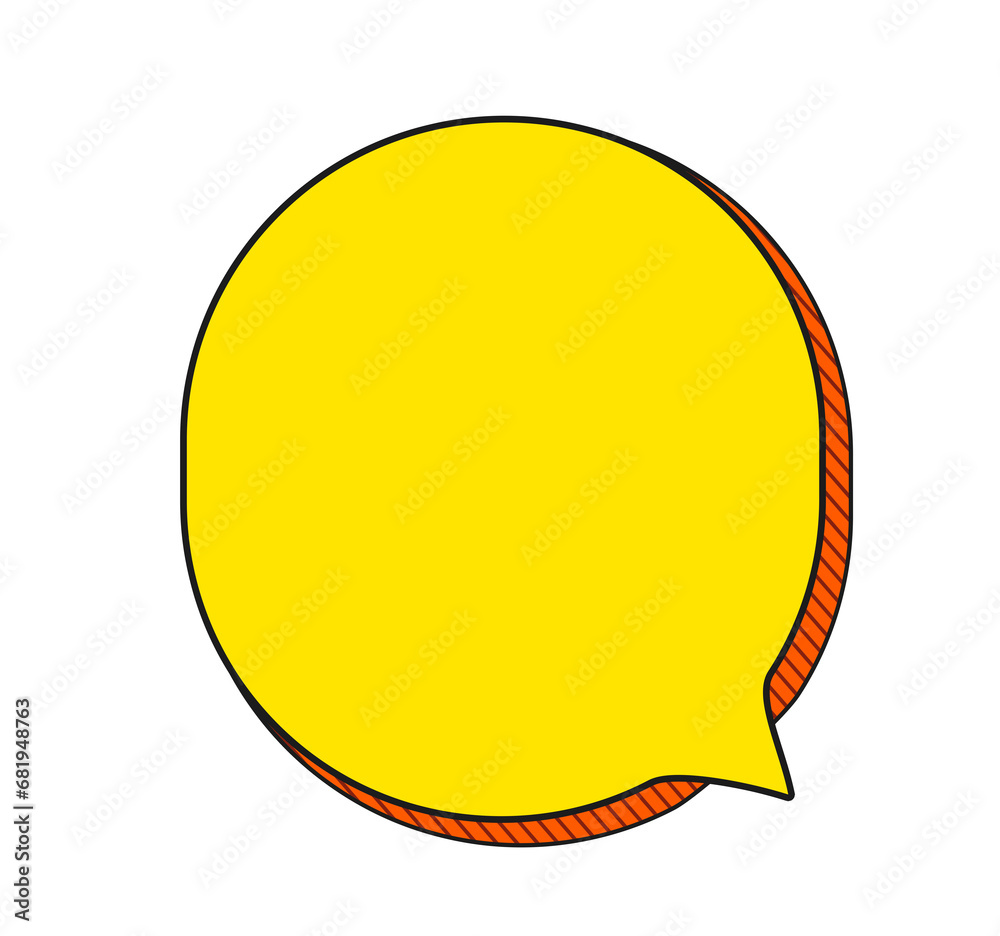 Retro sticker box chat pop art style 90s