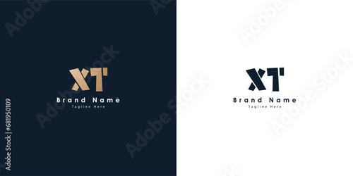 XT Letters vector logo design