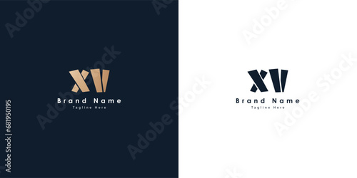 XV Letters vector logo design