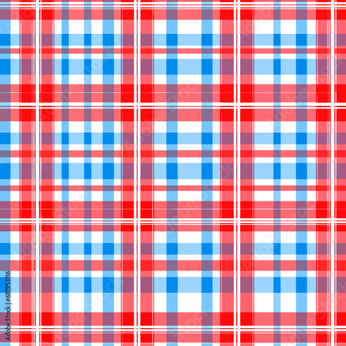 Seamless Plaid pattern red and blue, xmas