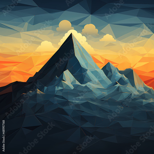 silhouette of majestic mountains against the sky